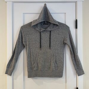 Womens Hoodie Sweater Sweatshirt Top‎ M Gray Pullover STRETCHY SOFT Athleisure